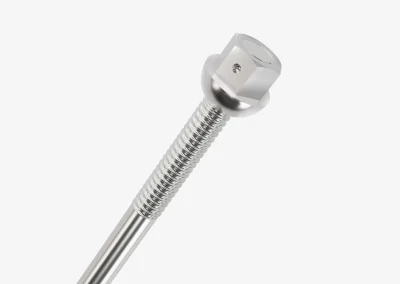 Close-up of the Minova Secura DB Bolt engineered elongation zone that absorbs seismic energy through controlled debonding
