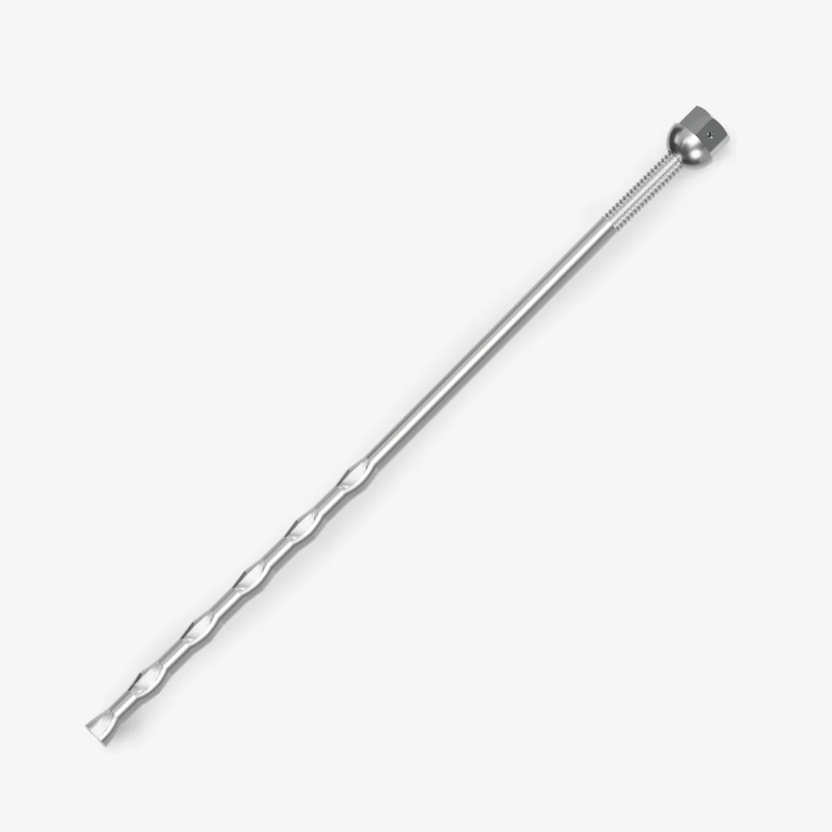 Close-up of the Minova Secura DB Bolt engineered elongation zone that absorbs seismic energy through controlled debonding