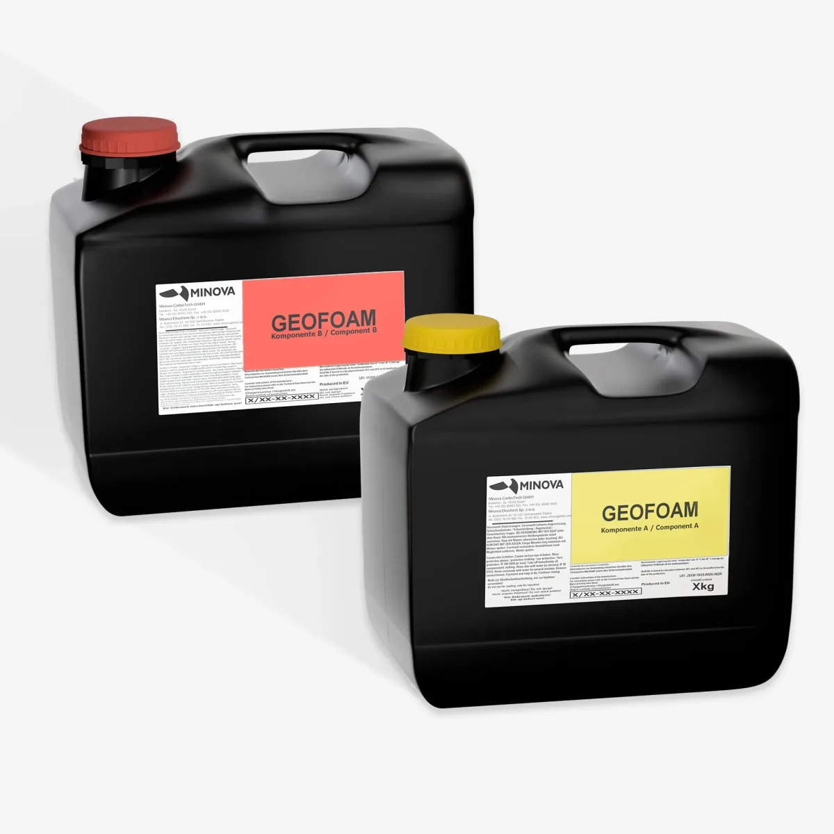 Minova Geofoam two-component high-foaming silicate injection resin for cavity filling and temporary water stopping in mining