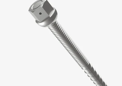 Close-up of the Minova Secura Resin Bolt R28 showing the high-strength Nova R-thread profile for reliable load transfer