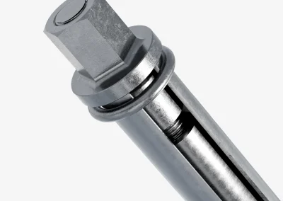 Close-up of the Minova MY Bolt expandable anchor and heavy duty wedge mechanism for effective rock anchorage