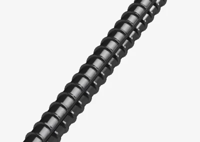 Minova Tension Rebar Bolt showing ribbed shank profile for load transfer to surrounding rock