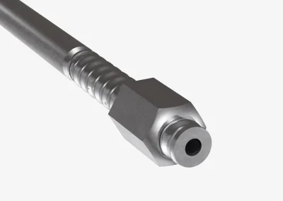 Minova UniPass Dynamic Bolt bond section showing the ribbed profile for reliable anchorage in underground mining