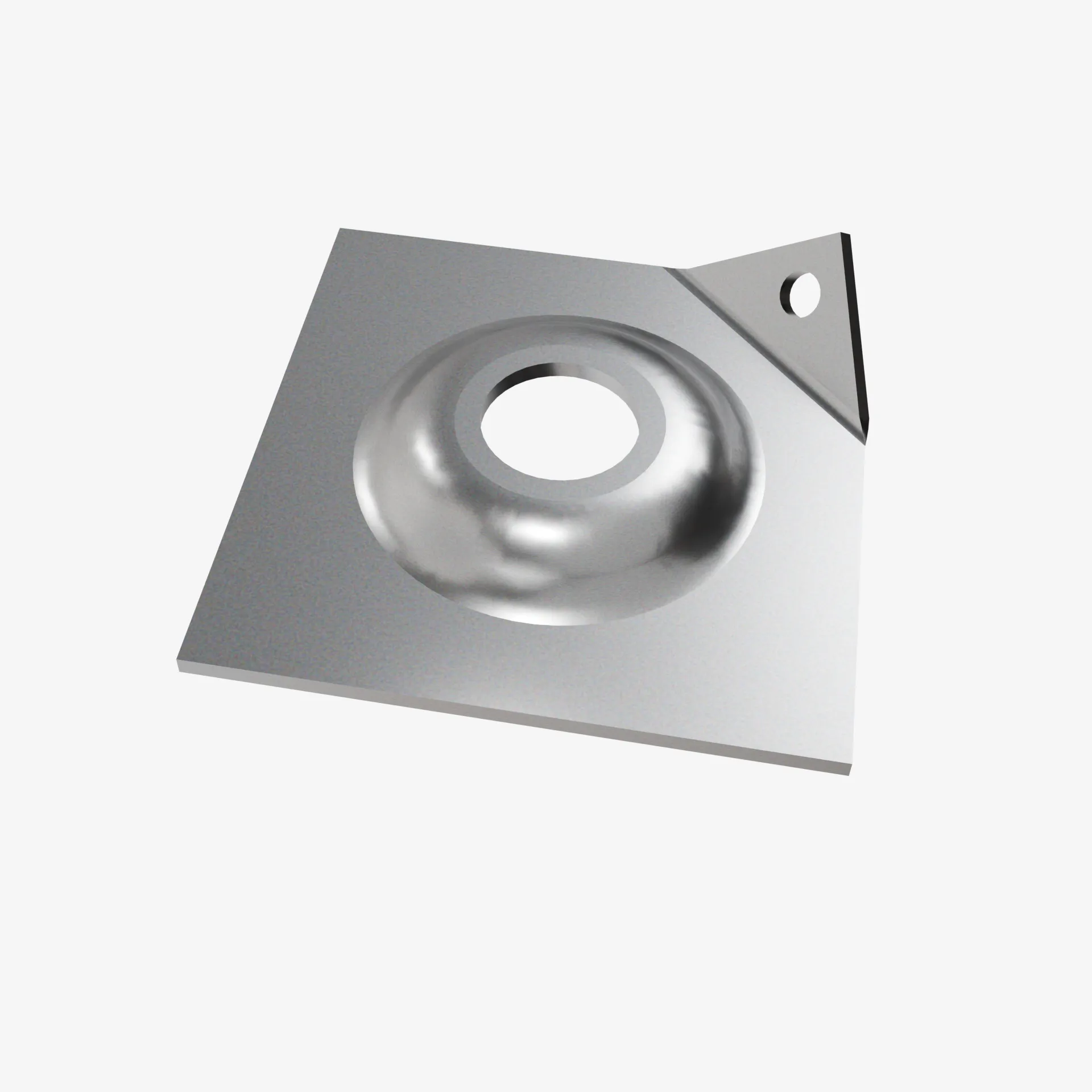 Minova Hanger Plate high-strength steel roof plate with integrated hanger loop for cable and service support