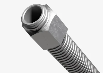 Close-up of a Minova T76 Self Drilling Anchor showing the continuous T-thread profile and hollow bar construction