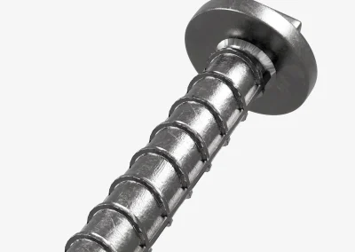 Detailed view of a Minova Headed Rebar Bolt showing thread profile and bearing plate compatibility