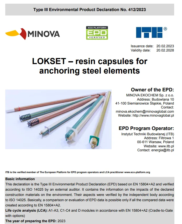 27 03 2023 Minova EPDs available for Download