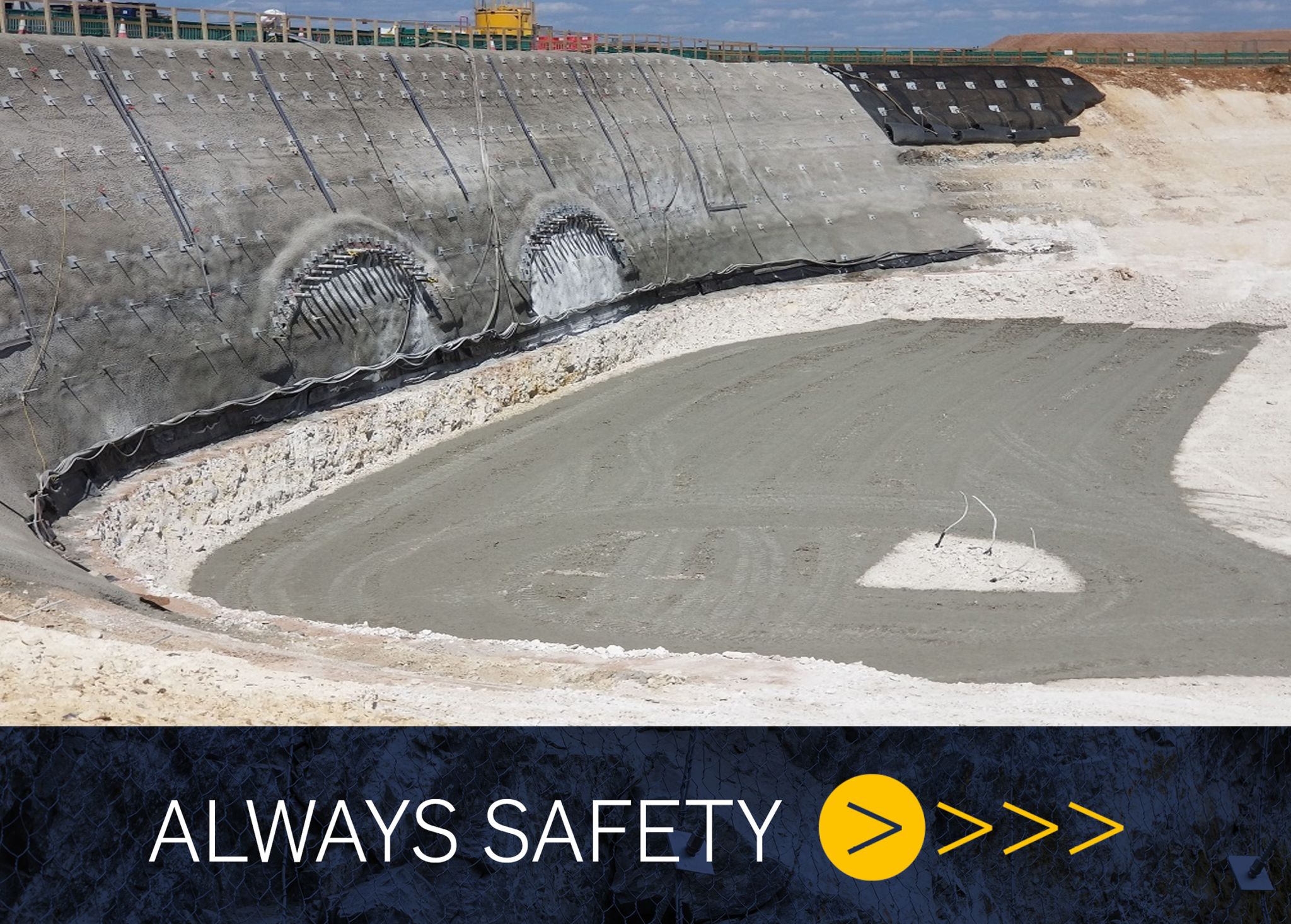 How do you secure a 17 metre high headwall for a successful TBM launch