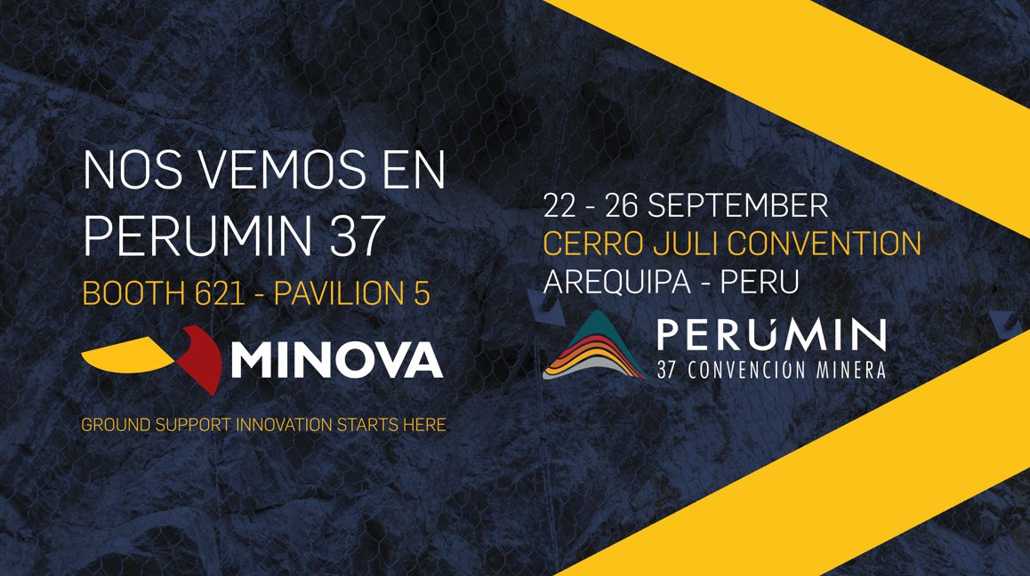 Minova is exhibiting at Perumin 37 in Arequipa Peru