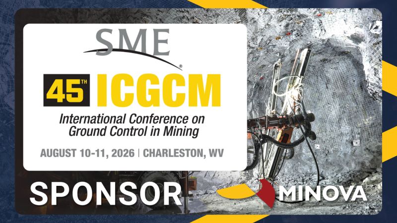 Minova is sponsoring the 45th International Conference on Ground Control in Mining in Charleston, West Virginia